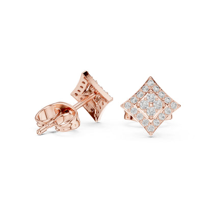 14K Yellow Gold Round Lab-Grown Diamond Engagement Earrings for Women | Pure Carat