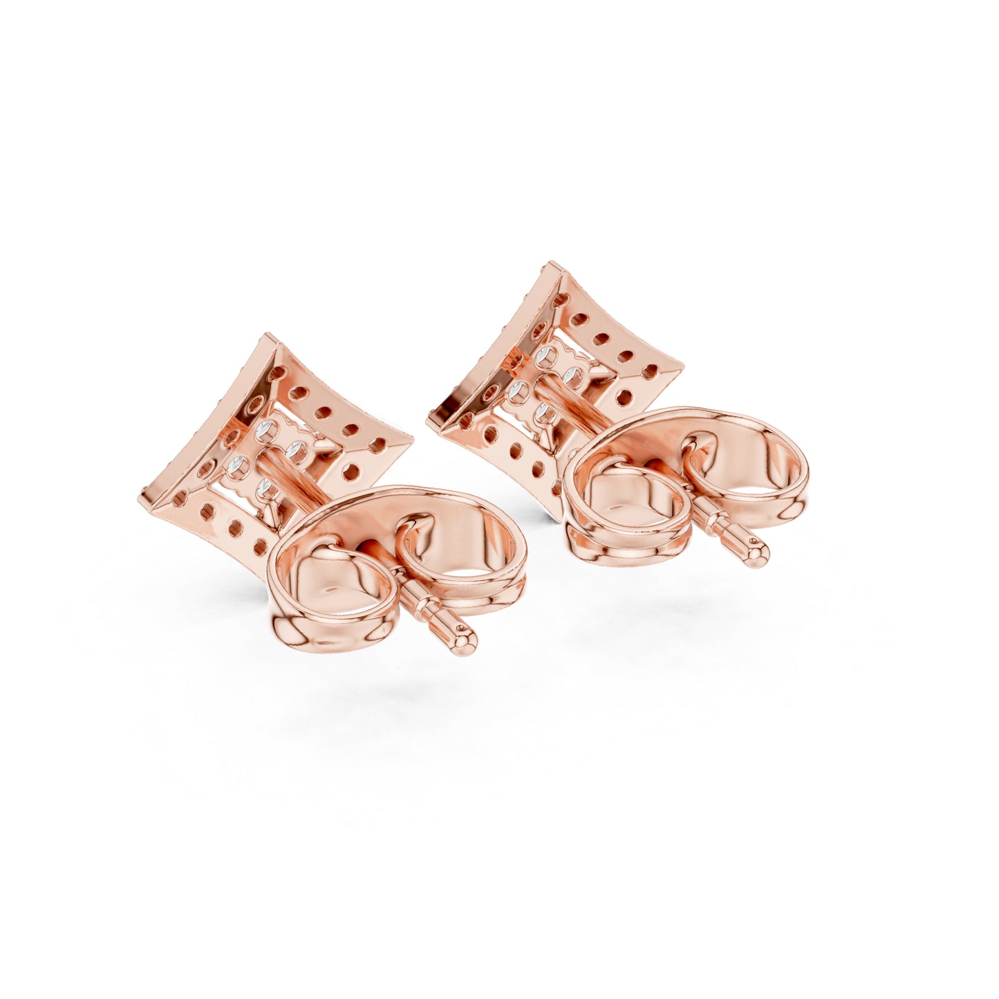 14K Yellow Gold Round Lab-Grown Diamond Engagement Earrings for Women | Pure Carat