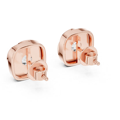 14K White Gold Round Lab-Grown Diamond Earrings for Women | PureCarat