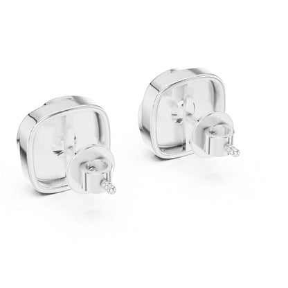 14K White Gold Round Lab-Grown Diamond Earrings for Women | PureCarat