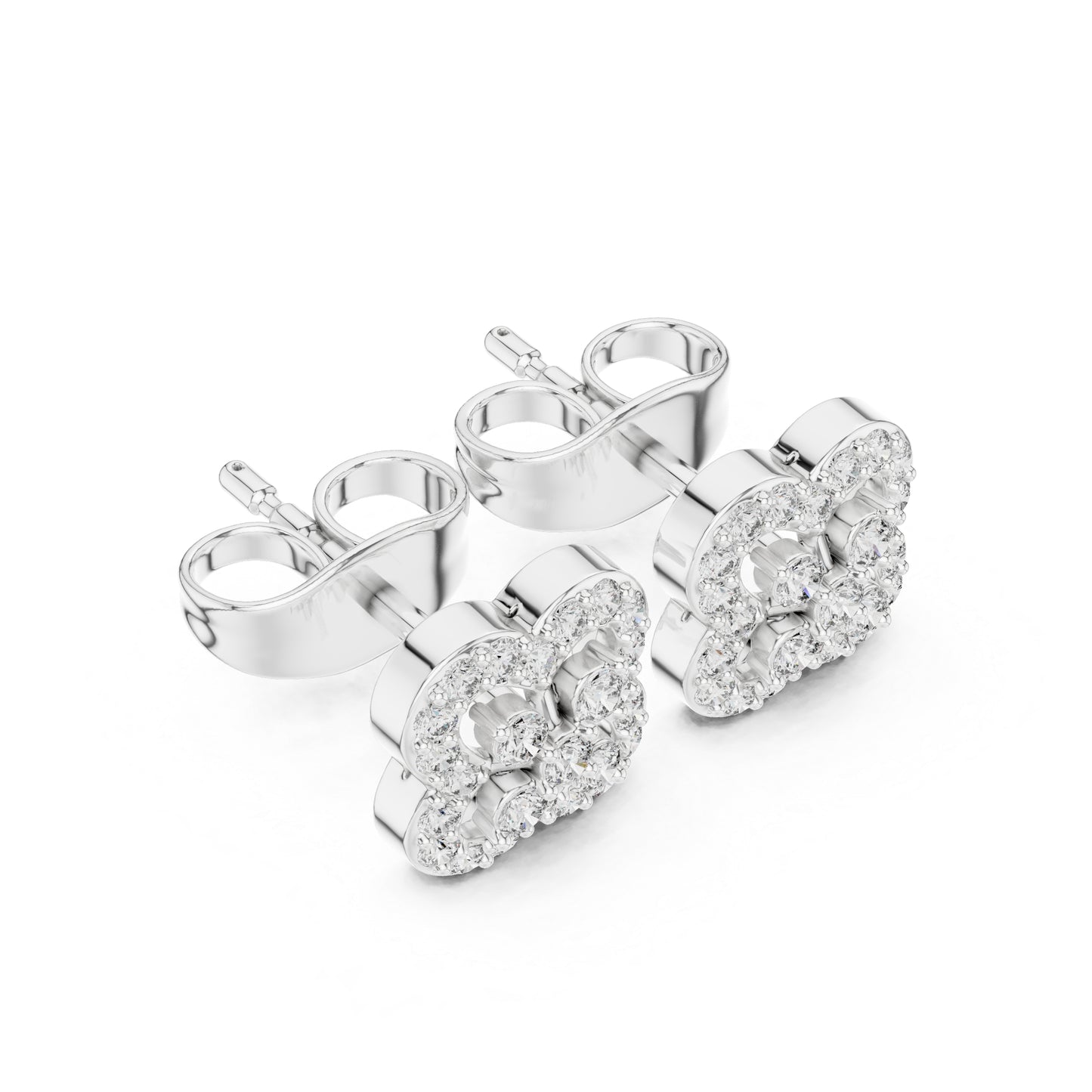 18K Rose Gold Round Lab-Grown Diamond Everyday Wear Earrings for Women | Pure Carat