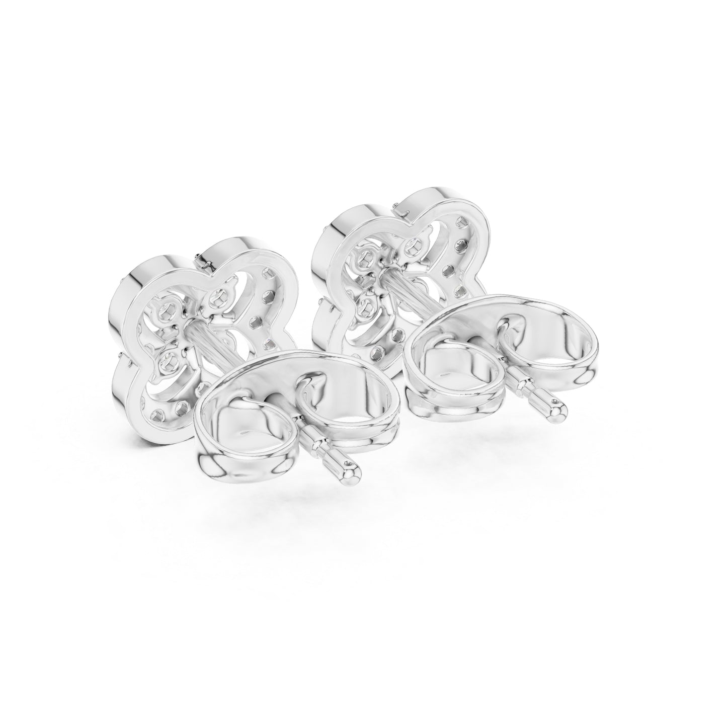 18K Rose Gold Round Lab-Grown Diamond Everyday Wear Earrings for Women | Pure Carat