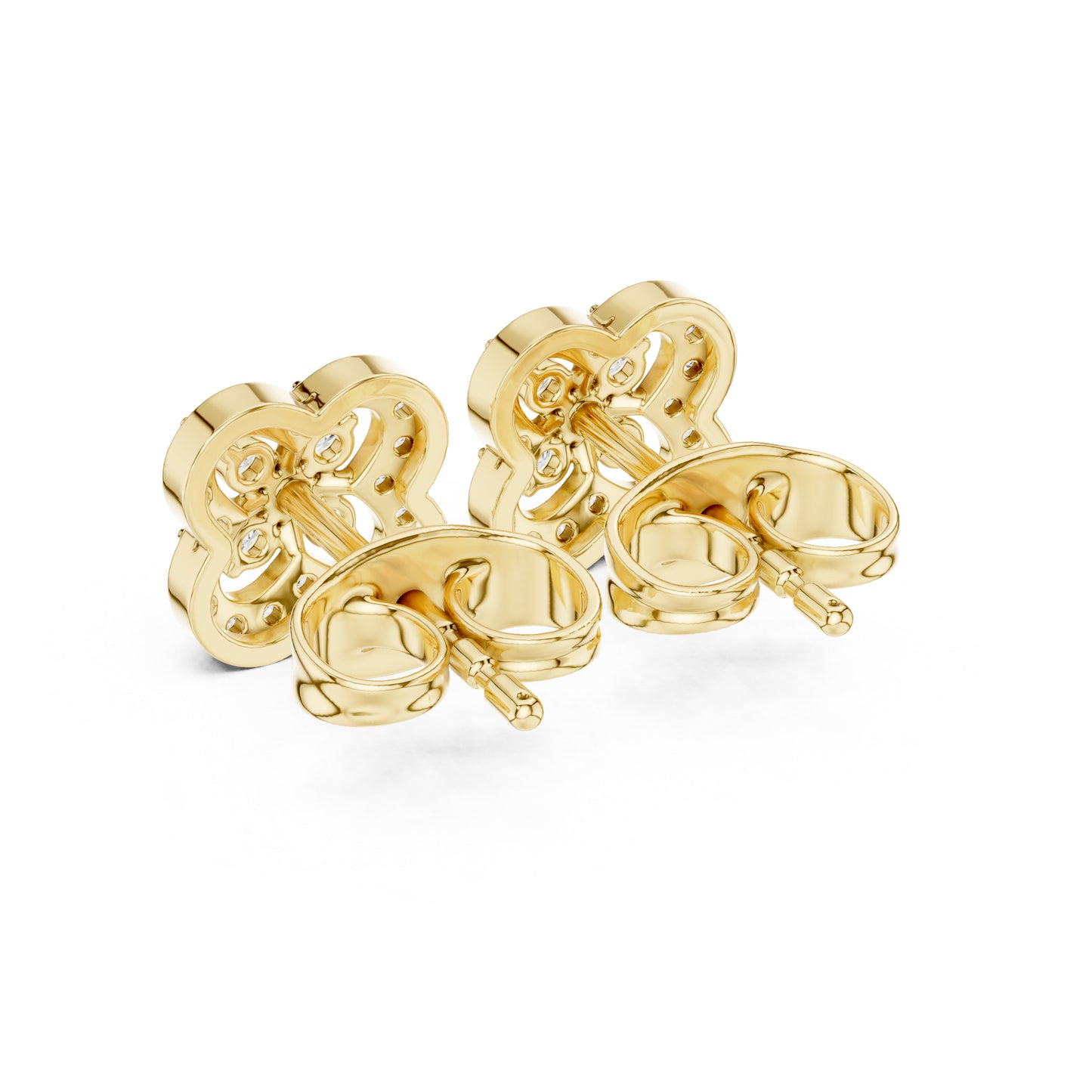 18K Rose Gold Round Lab-Grown Diamond Everyday Wear Earrings for Women | Pure Carat