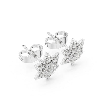 14K Yellow Gold Round Lab-Grown Diamond Engagement Earrings for Women | Pure Carat