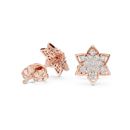 14K Yellow Gold Round Lab-Grown Diamond Engagement Earrings for Women | Pure Carat