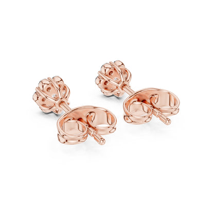 14K Yellow Gold Round Lab-Grown Diamond Wedding Earrings for Women | Pure Carat