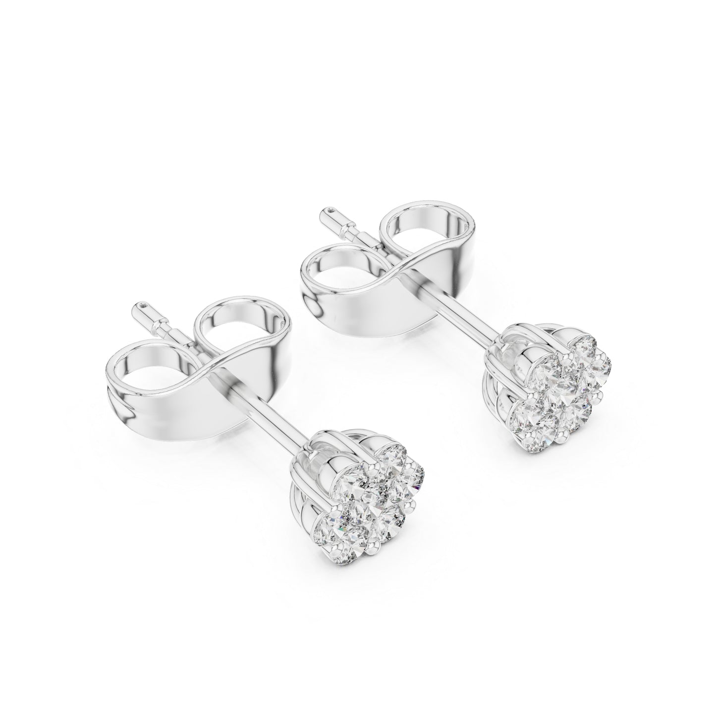 14K Yellow Gold Round Lab-Grown Diamond Wedding Earrings for Women | Pure Carat