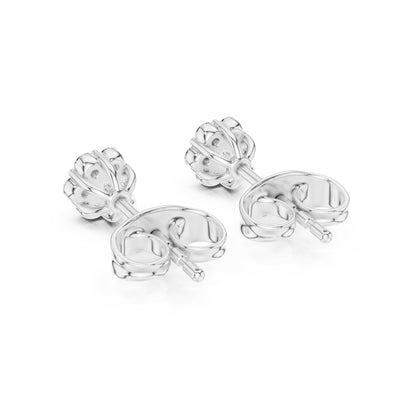 14K Yellow Gold Round Lab-Grown Diamond Wedding Earrings for Women | Pure Carat