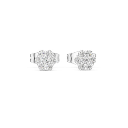 14K Yellow Gold Round Lab-Grown Diamond Wedding Earrings for Women | Pure Carat