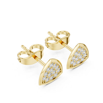 14K Rose Gold Round Lab-Grown Diamond Engagement Earrings for Women | Pure Carat