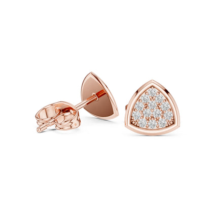 14K Rose Gold Round Lab-Grown Diamond Engagement Earrings for Women | Pure Carat