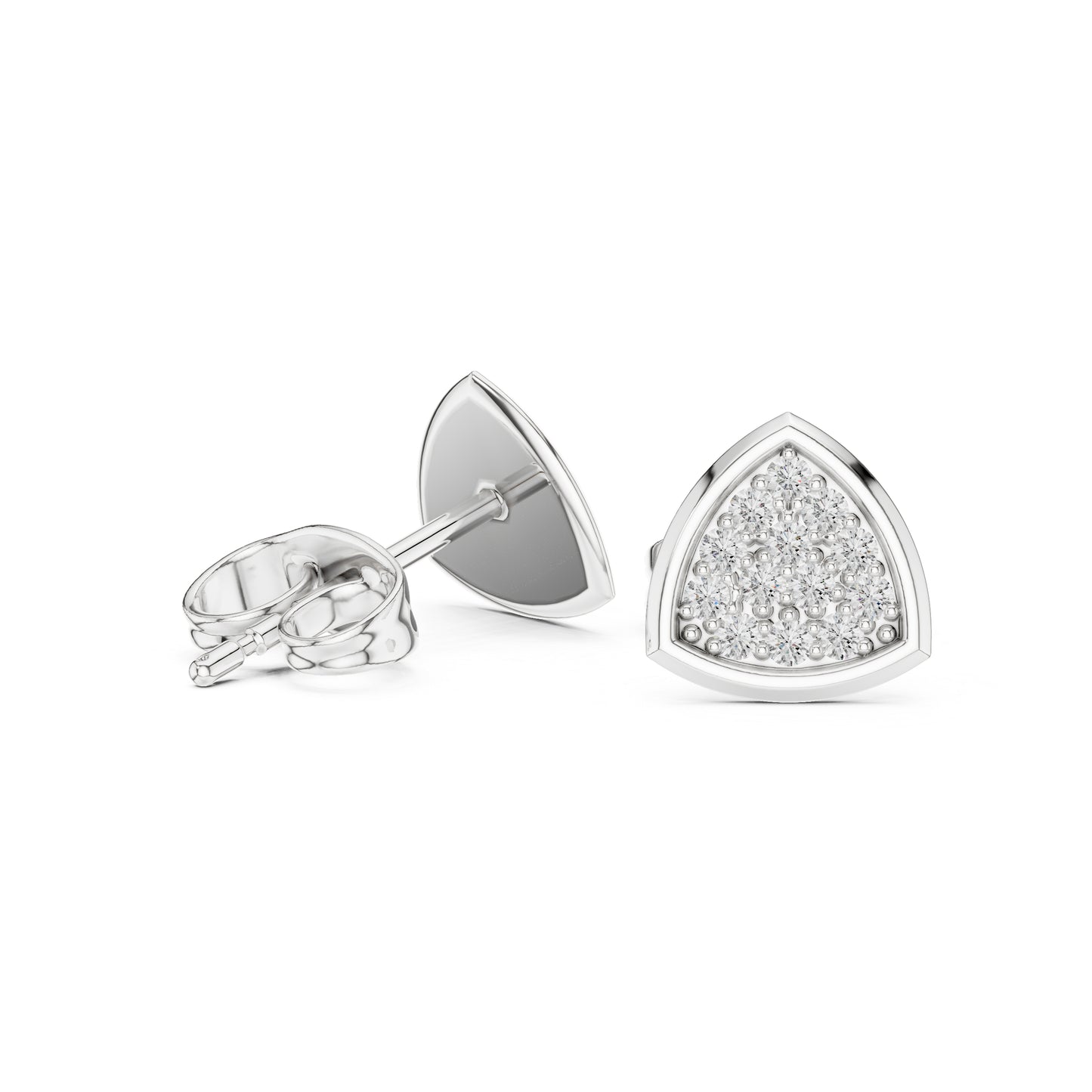 14K Rose Gold Round Lab-Grown Diamond Engagement Earrings for Women | Pure Carat