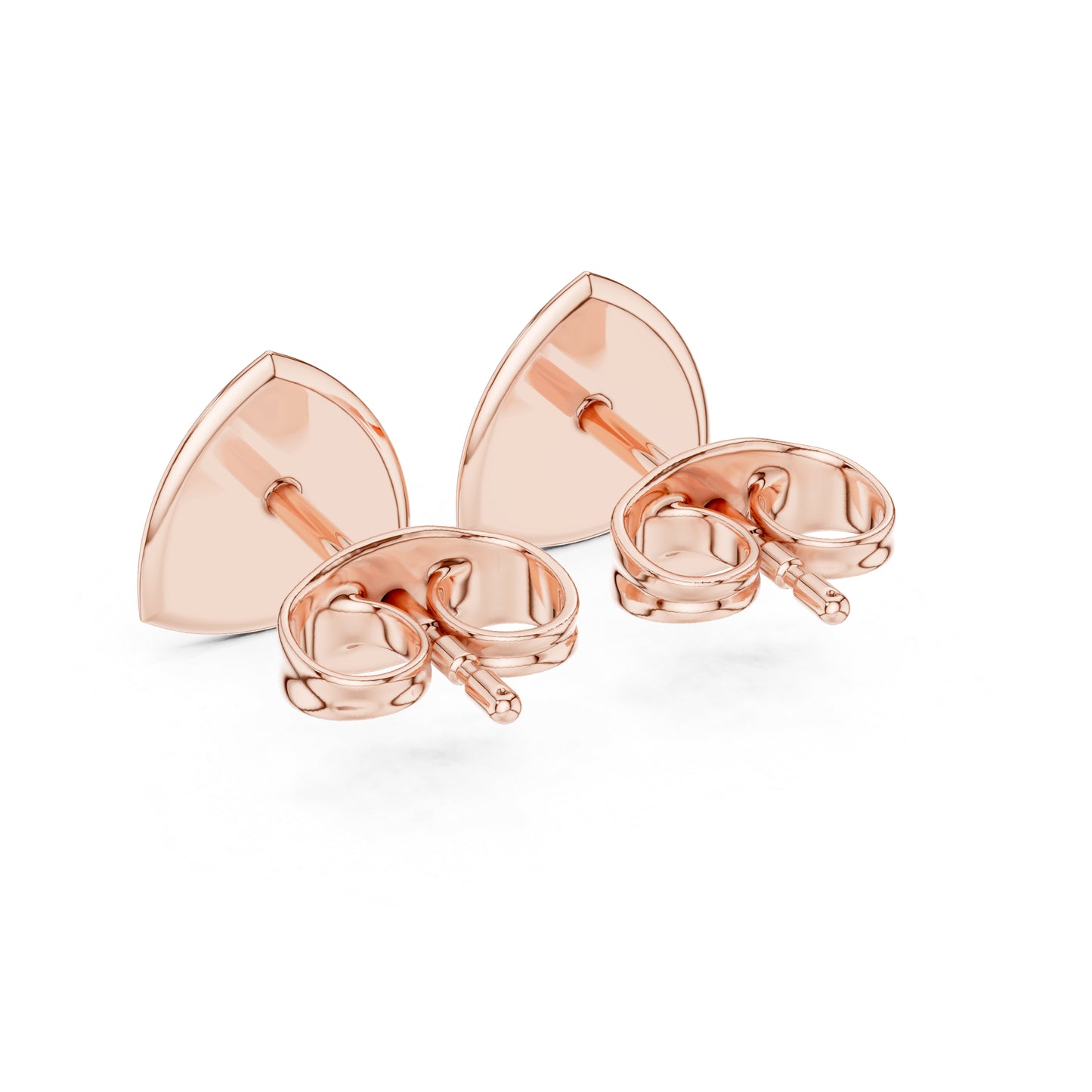 14K Rose Gold Round Lab-Grown Diamond Engagement Earrings for Women | Pure Carat