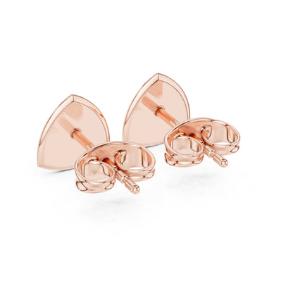 14K Rose Gold Round Lab-Grown Diamond Engagement Earrings for Women | Pure Carat