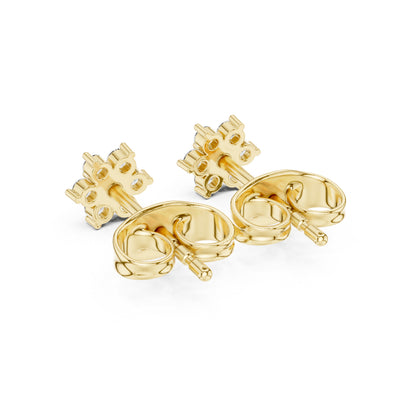 14K White Gold Round Lab-Grown Diamond Everyday Wear Earrings for Women | Pure Carat