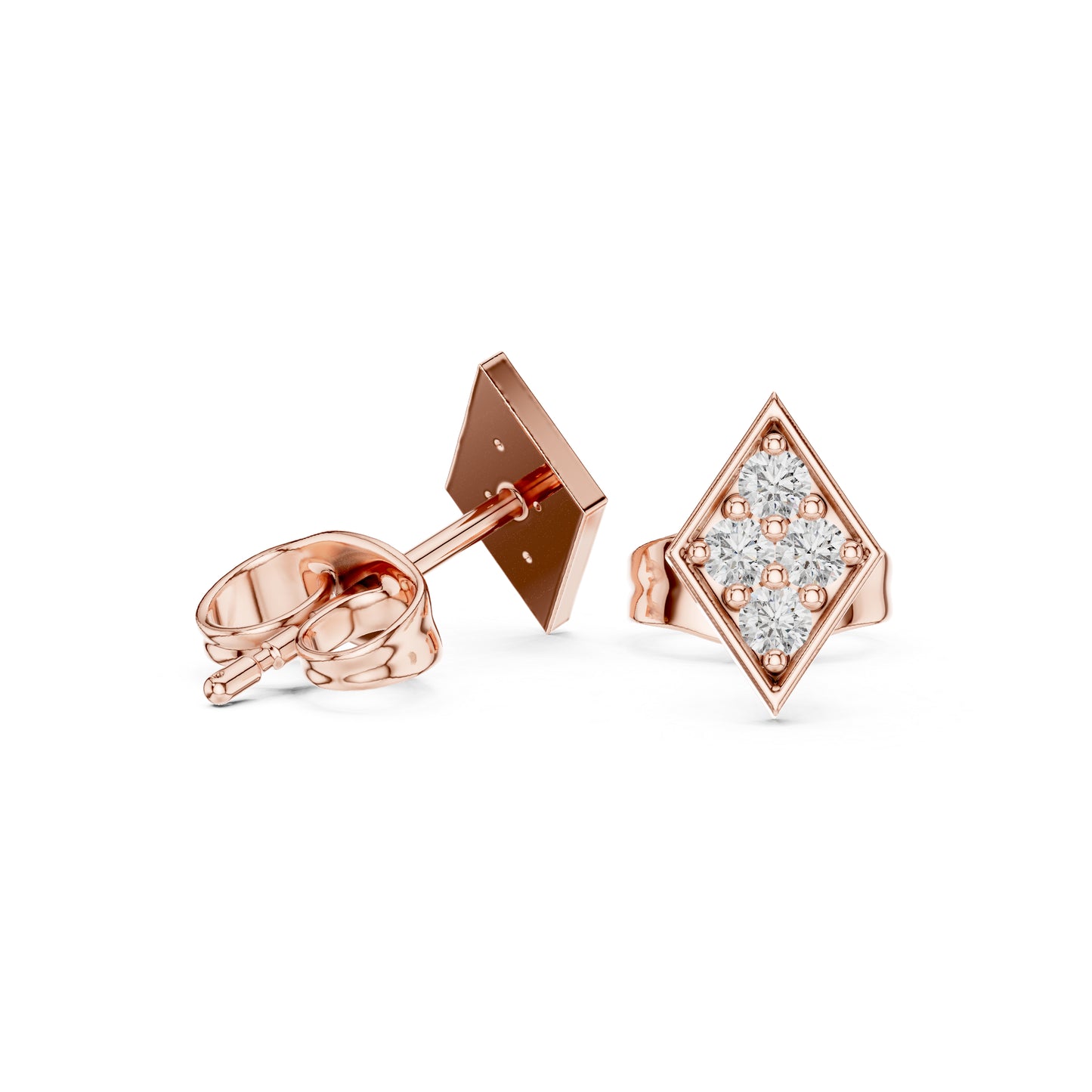 14K Yellow Gold Round Lab-Grown Diamond Everyday Wear Earrings for Women | Pure Carat