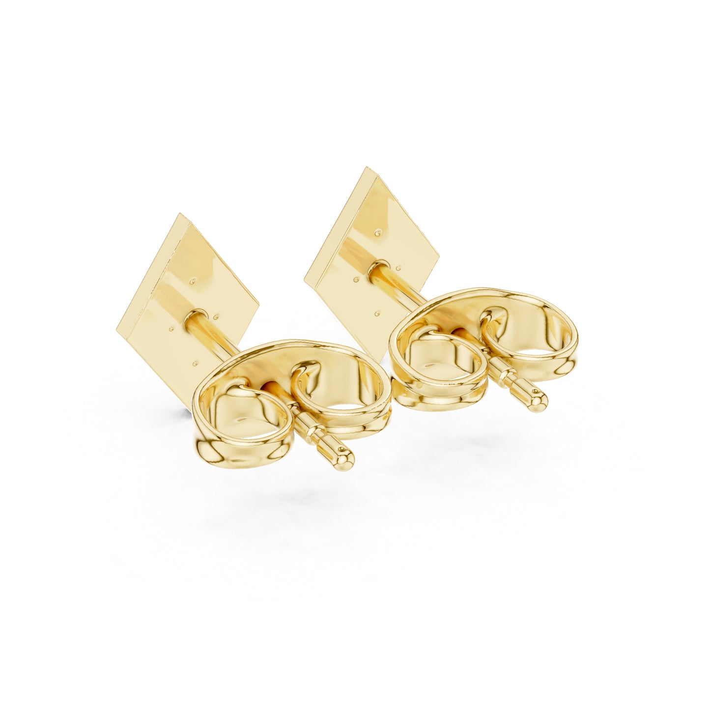 14K Yellow Gold Round Lab-Grown Diamond Everyday Wear Earrings for Women | Pure Carat