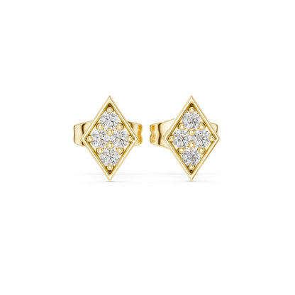 14K Yellow Gold Round Lab-Grown Diamond Everyday Wear Earrings for Women | Pure Carat