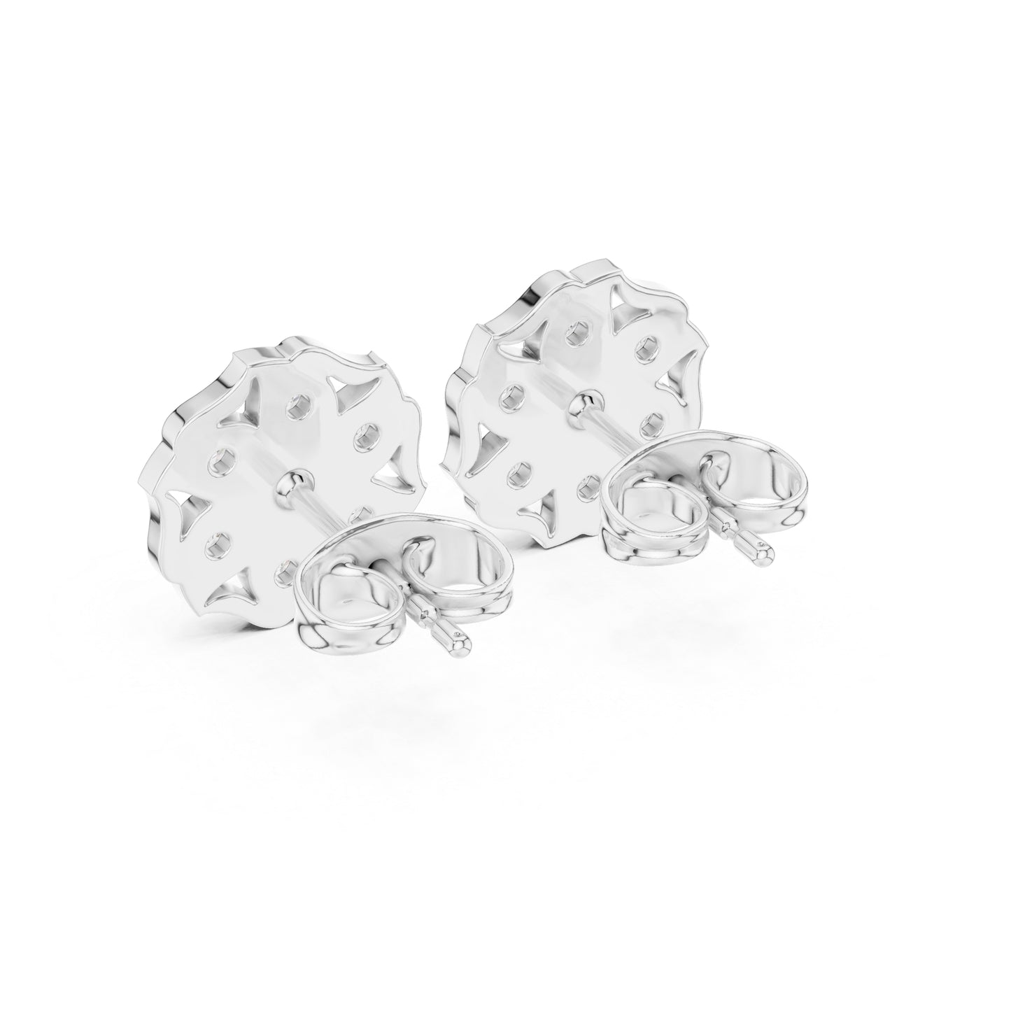 18K Yellow Gold Round Lab-Grown Diamond Engagement Earrings for Women | Pure Carat