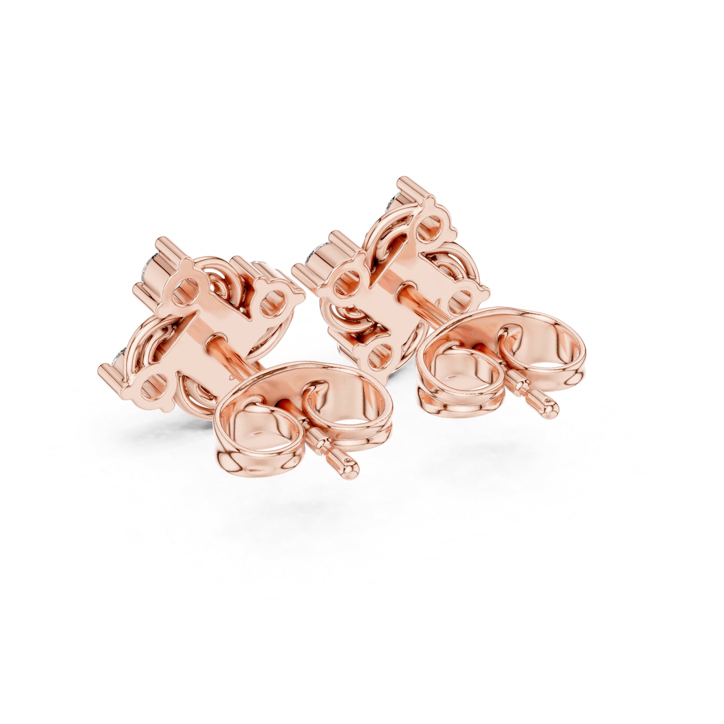 14K White Gold Round Lab-Grown Diamond Engagement Earrings for Women | Pure Carat