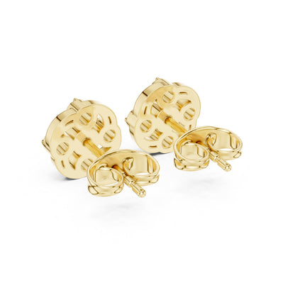 18K Yellow Gold Round Lab-Grown Diamond Engagement Earrings for Women | Pure Carat