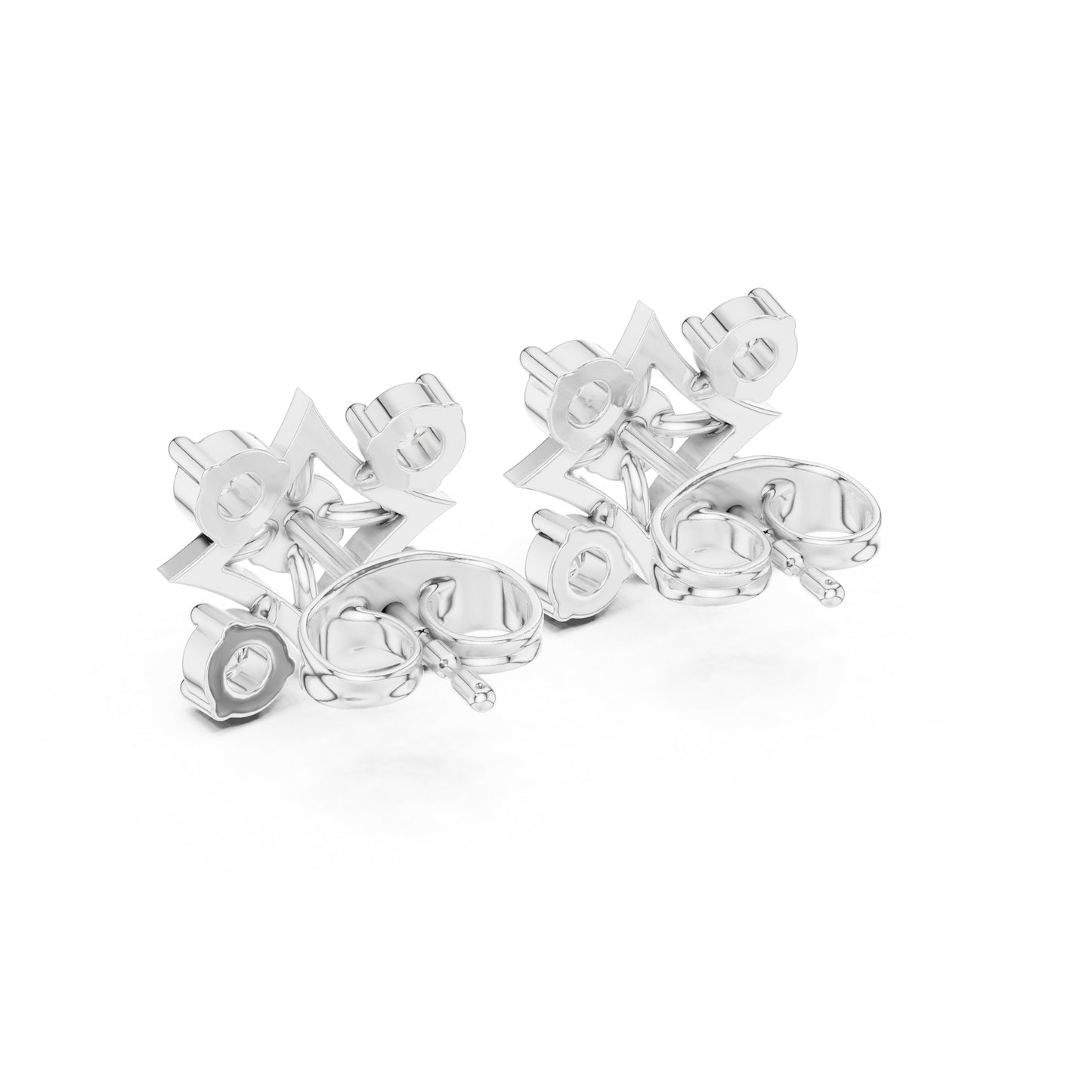 14K White Gold Round Lab-Grown Diamond Engagement Earrings for Women | Pure Carat
