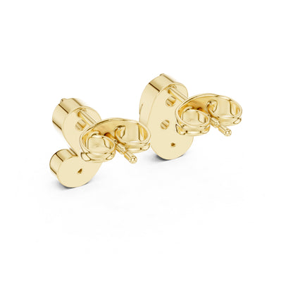 18K Yellow Gold Round Lab-Grown Diamond Engagement Earrings for Women | Pure Carat