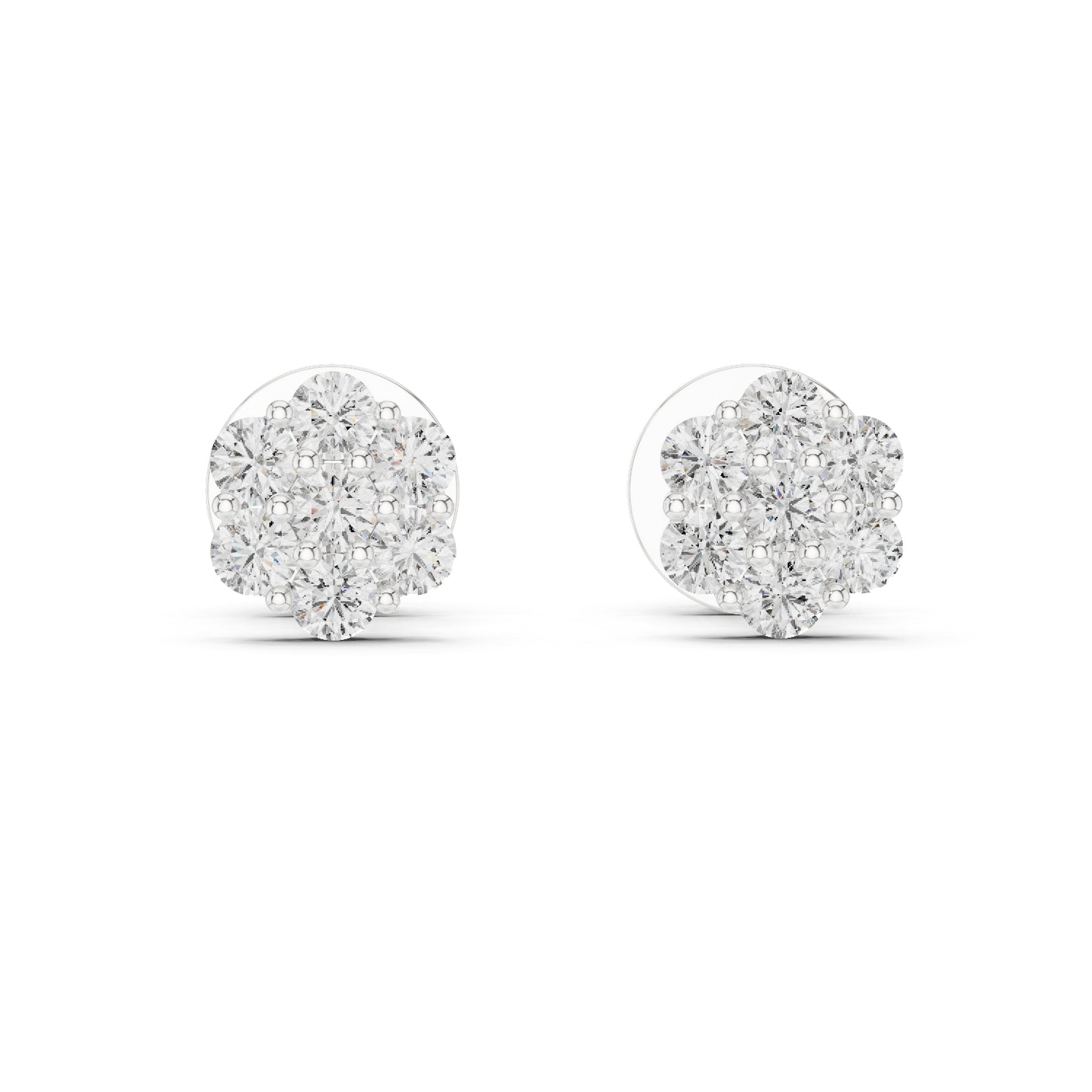 Round Lab-Grown Diamond Drop Earrings in 18K Yellow Gold | PureCarat