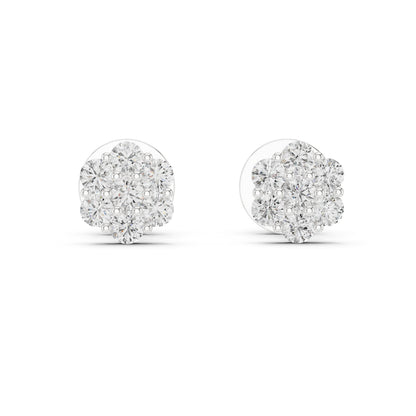 Round Lab-Grown Diamond Drop Earrings in 18K Yellow Gold | PureCarat