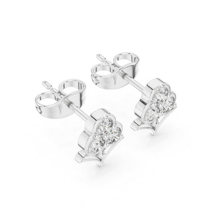 18K Rose Gold Round Lab-Grown Diamond Engagement Earrings for Women | Pure Carat