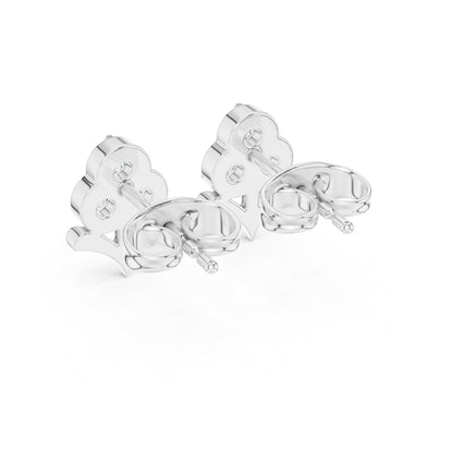 18K Rose Gold Round Lab-Grown Diamond Engagement Earrings for Women | Pure Carat