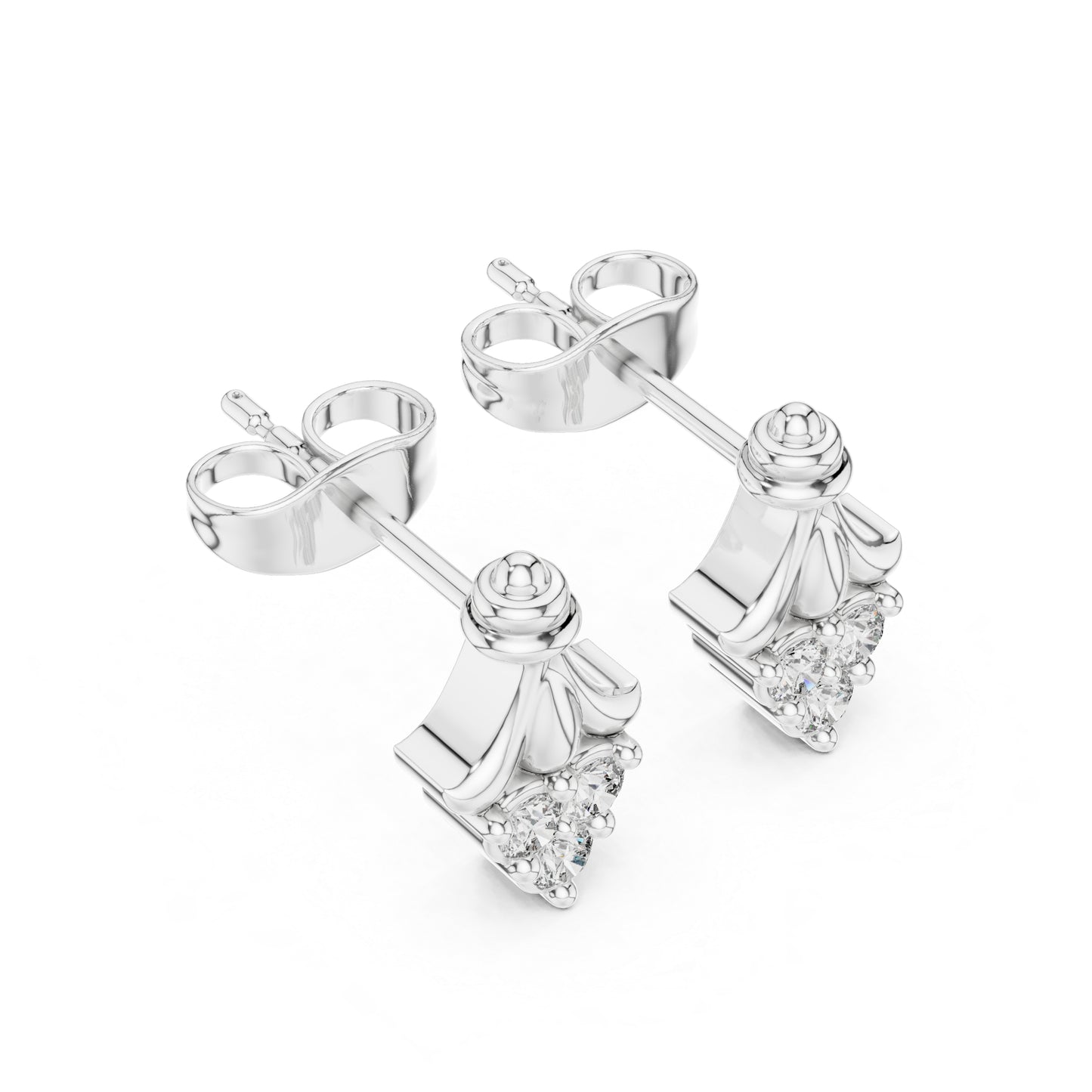 14K Yellow Gold Round Lab-Grown Diamond Everyday Wear Earrings for Women | Pure Carat