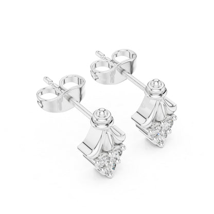 14K Yellow Gold Round Lab-Grown Diamond Everyday Wear Earrings for Women | Pure Carat