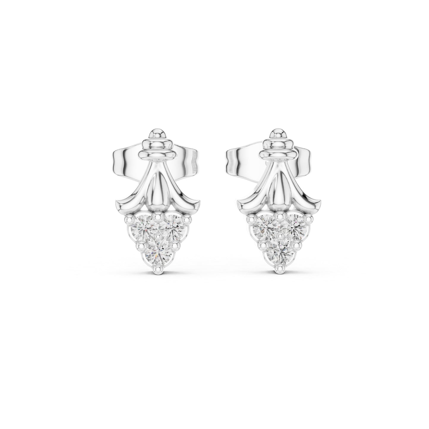 14K Yellow Gold Round Lab-Grown Diamond Everyday Wear Earrings for Women | Pure Carat
