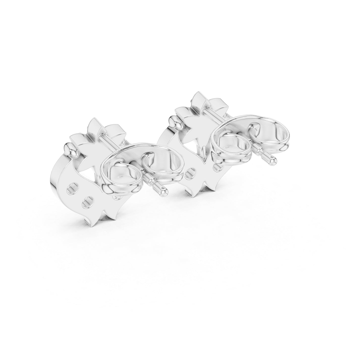 18K Rose Gold Round Lab-Grown Diamond Everyday Wear Earrings for Women | Pure Carat