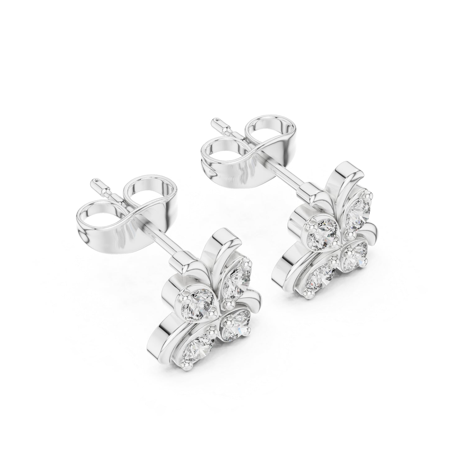 14K Yellow Gold Round Lab-Grown Diamond Engagement Earrings for Women | Pure Carat