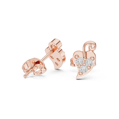 14K White Gold Round Lab-Grown Diamond Engagement Earrings for Women | Pure Carat