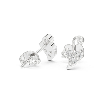 14K White Gold Round Lab-Grown Diamond Engagement Earrings for Women | Pure Carat