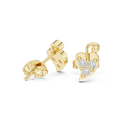 14K White Gold Round Lab-Grown Diamond Engagement Earrings for Women | Pure Carat