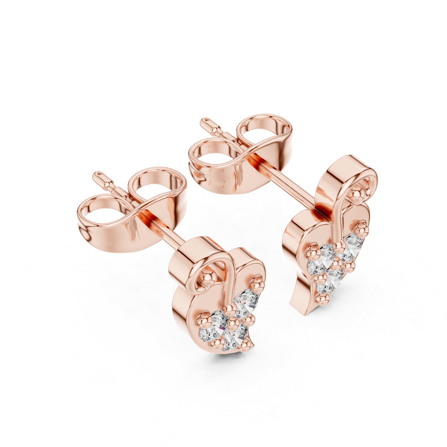 14K White Gold Round Lab-Grown Diamond Engagement Earrings for Women | Pure Carat