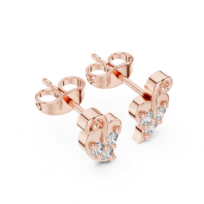 14K White Gold Round Lab-Grown Diamond Engagement Earrings for Women | Pure Carat