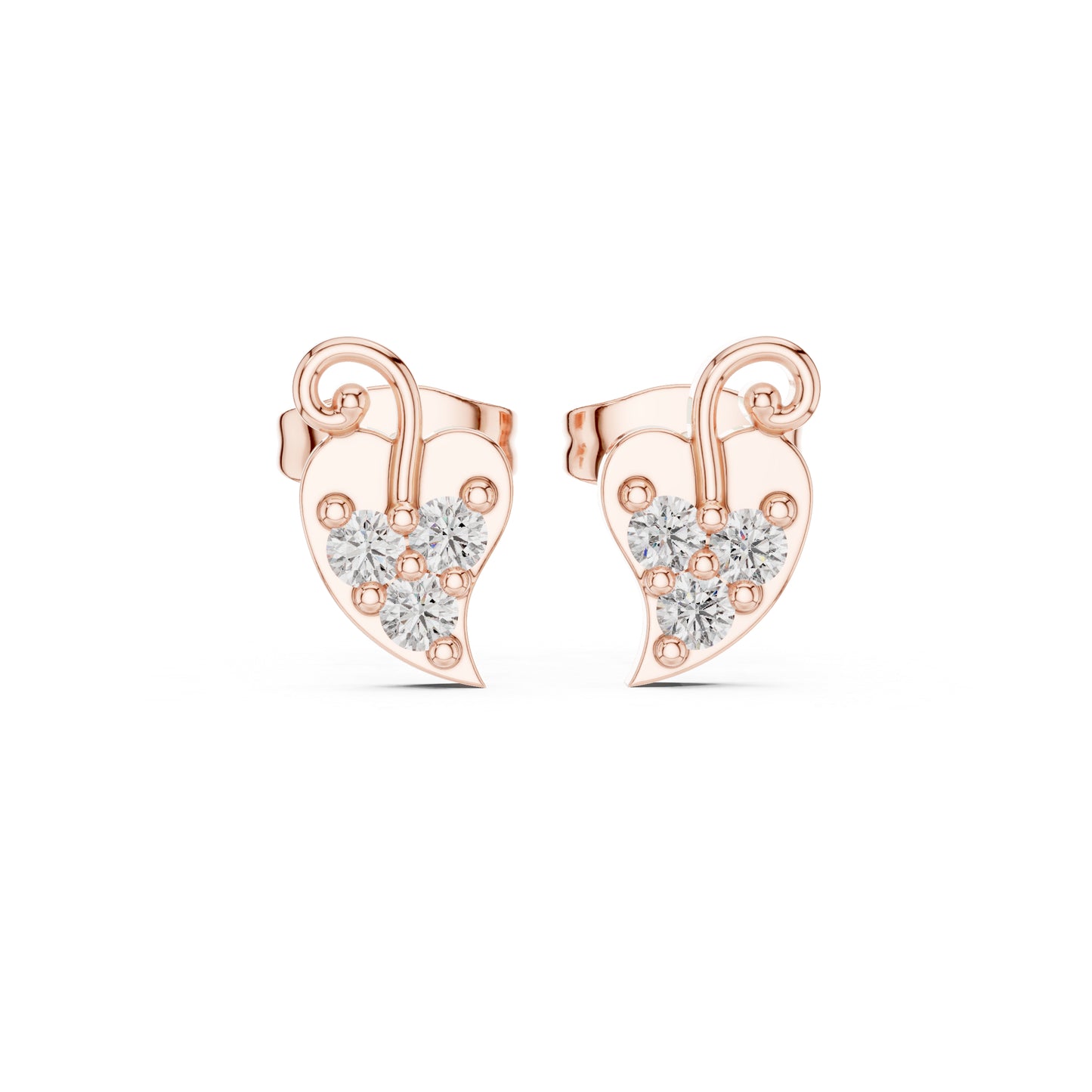 14K White Gold Round Lab-Grown Diamond Engagement Earrings for Women | Pure Carat