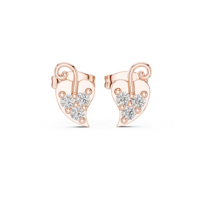 14K White Gold Round Lab-Grown Diamond Engagement Earrings for Women | Pure Carat