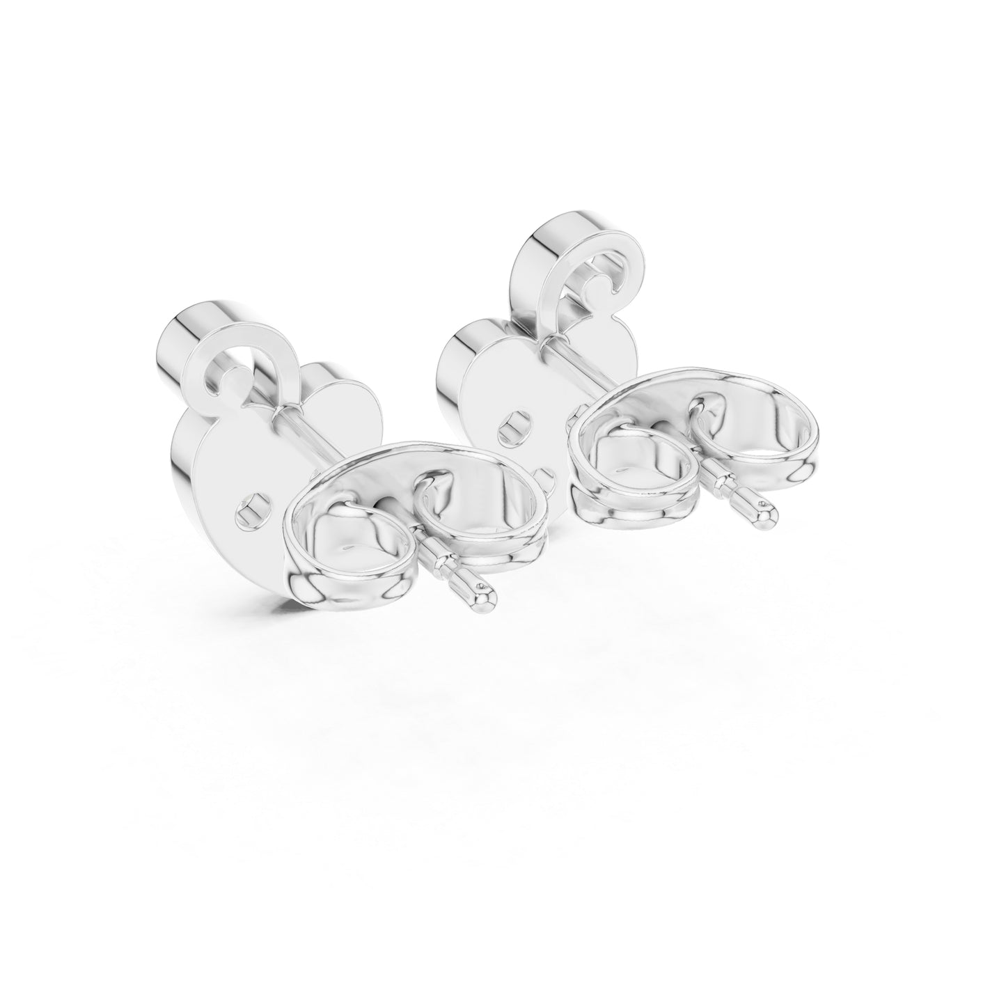 14K White Gold Round Lab-Grown Diamond Engagement Earrings for Women | Pure Carat