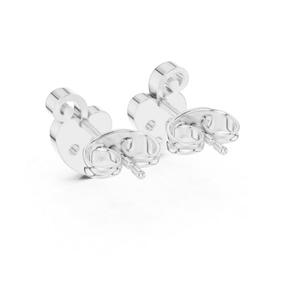 14K White Gold Round Lab-Grown Diamond Engagement Earrings for Women | Pure Carat