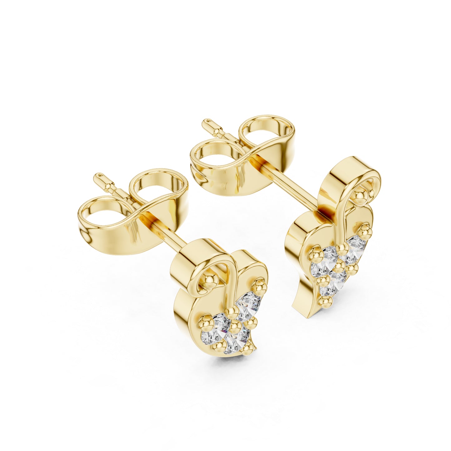14K White Gold Round Lab-Grown Diamond Engagement Earrings for Women | Pure Carat