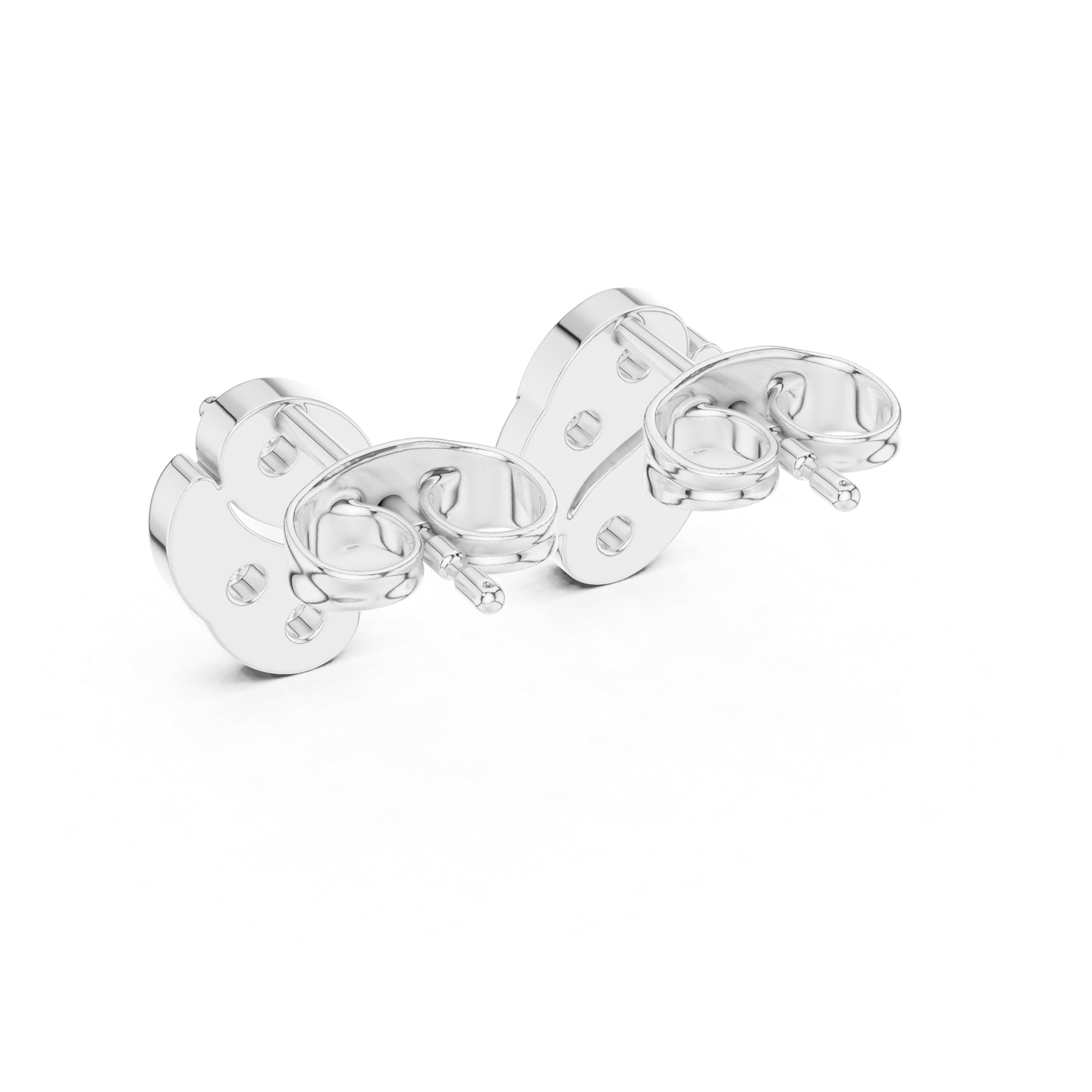 18K Rose Gold Round Lab-Grown Diamond Wedding Earrings for Women | Pure Carat