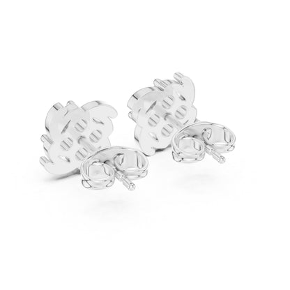 18K Yellow Gold Round Lab-Grown Diamond Wedding Earrings for Women | Pure Carat