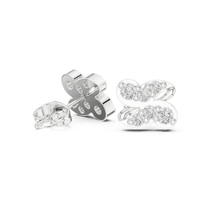 14K White Gold Round Lab-Grown Diamond Engagement Earrings for Women | Pure Carat