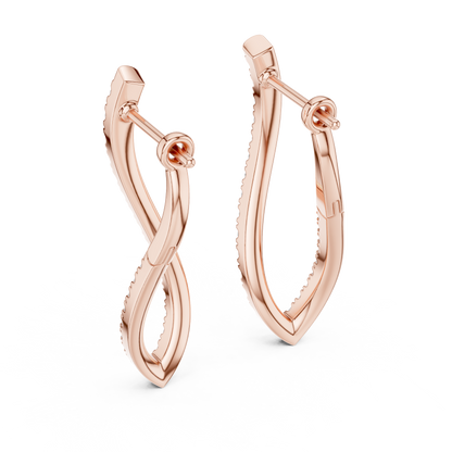 18K White Gold Round Lab-Grown Diamond Bridal Earrings for Women | Pure Carat